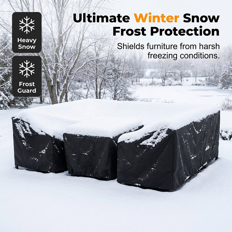 🔥 HOT SALE 2026 + 50K+ SOLD + 50% OFF! Waterproof outdoor furniture cover – 210D Oxford fabric, resistant to UV radiation and wind. Protects patio sets, garden furniture, and cushions from rain, sun, and dust. 🪑✨