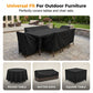 🔥 HOT SALE 2026 + 50K+ SOLD + 50% OFF! Waterproof outdoor furniture cover – 210D Oxford fabric, resistant to UV radiation and wind. Protects patio sets, garden furniture, and cushions from rain, sun, and dust. 🪑✨