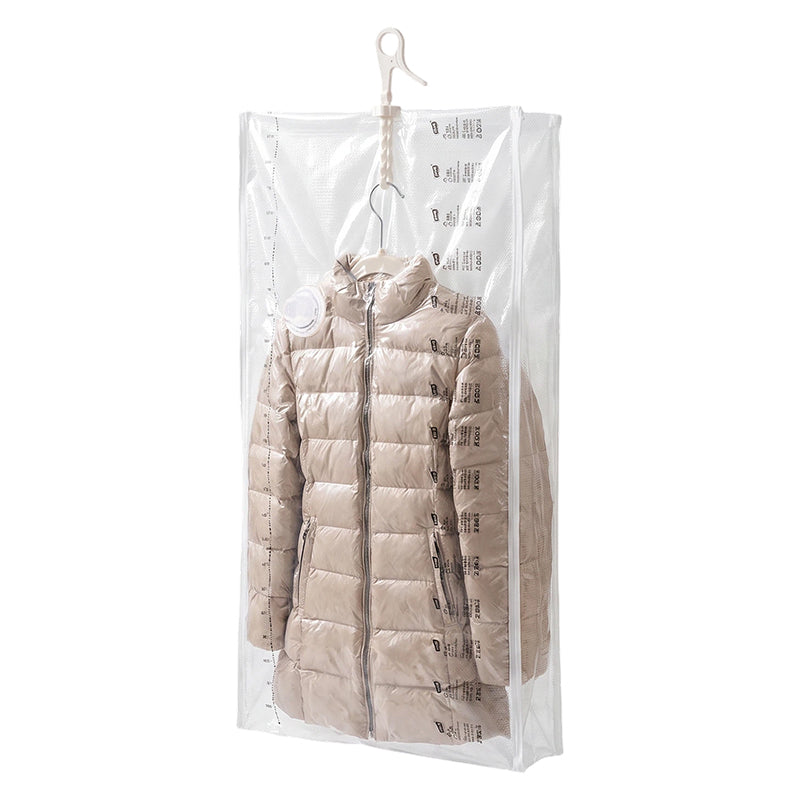No-Pump Hanging Vacuum Storage Bags for Clothes