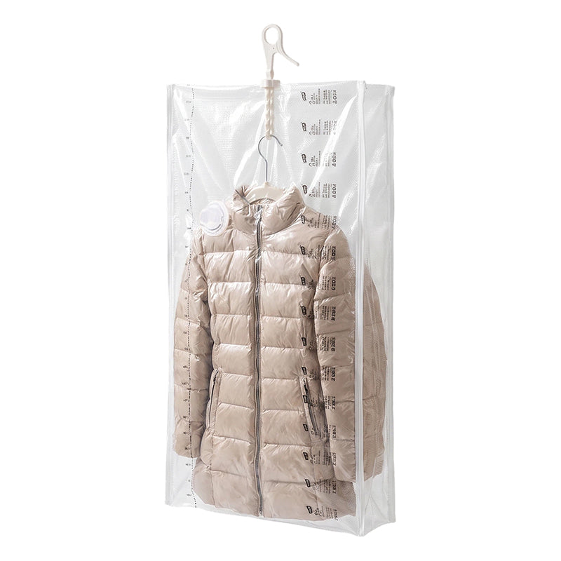 No-Pump Hanging Vacuum Storage Bags for Clothes