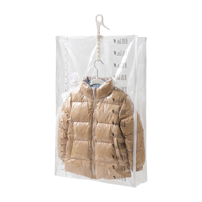 No-Pump Hanging Vacuum Storage Bags for Clothes