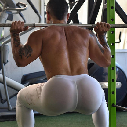 Men's Sexy Ultra-thin Sports Bottom Stockings Pants